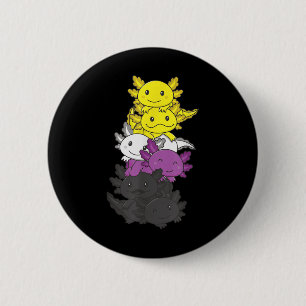 Nonbinary Flag Non Binary Pride Lgbtq Axolotl _1 6 Cm Round Badge