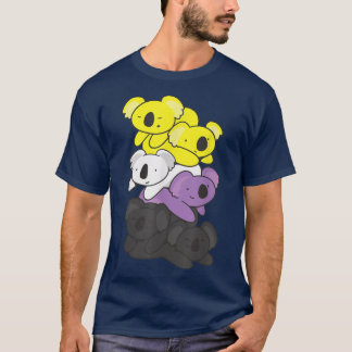 Nonbinary Flag Non Binary Pride LGBTQ Koala T-Shirt