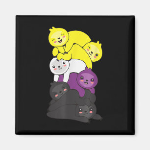 Nonbinary Flag Non Binary Pride Lgbtq Sloth _1 Magnet