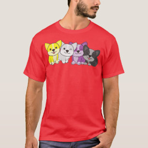 Nonbinary Flag Pride Lgbtq Dogs Nonbinary Corgi122 T-Shirt