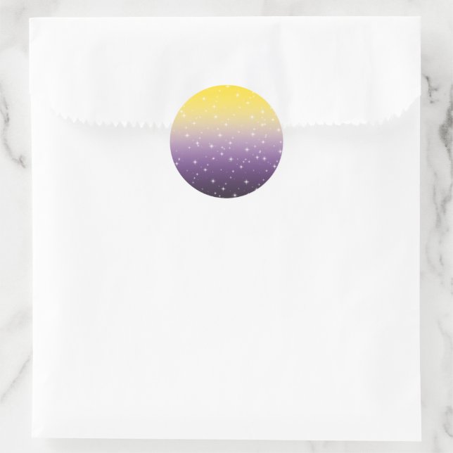 Nonbinary flag sticker (Bag)