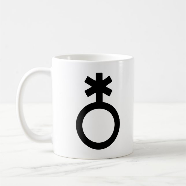 Nonbinary Gender Symbol Coffee Mug (Left)