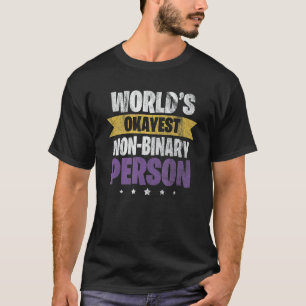 Nonbinary Genderqueer Flag Non Binary Person Lgbtq T-Shirt