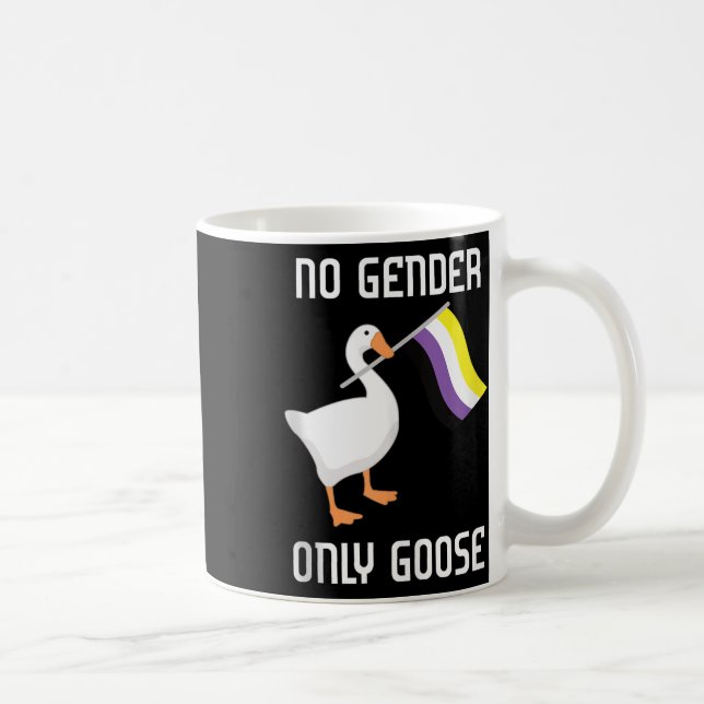 Nonbinary Goose No Gender Pride Flag Lgbtq Gay Pri Coffee Mug (Right)