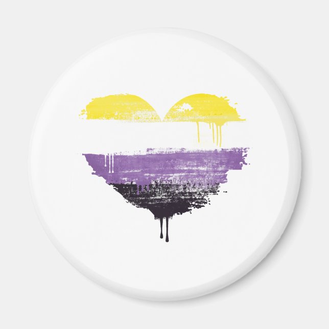 NONBINARY HEART MAGNET (Front)
