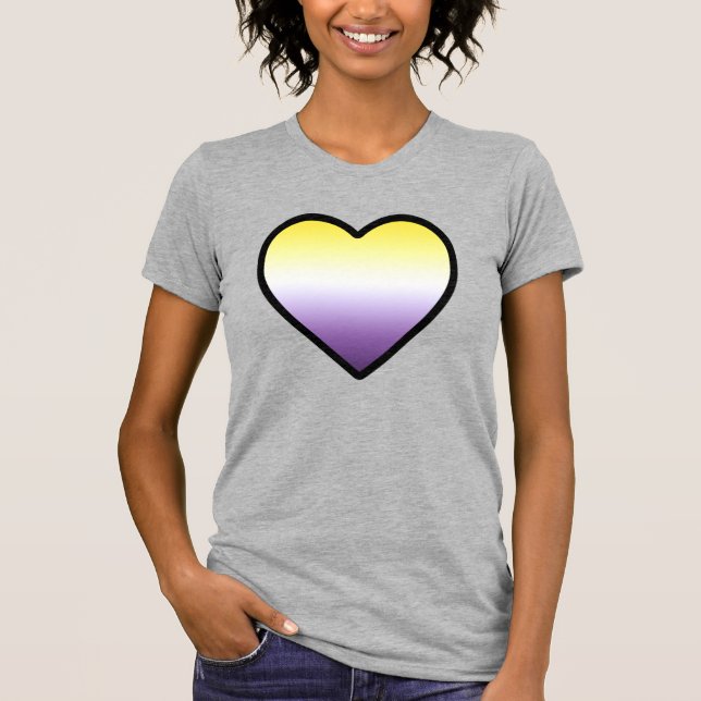 Nonbinary heart T-Shirt (Front)