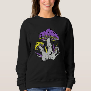 Nonbinary Mushroom LGBTQ Enby Pride NB LGBTQ LGBT Sweatshirt