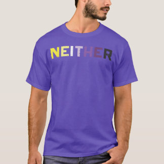Nonbinary Neither Enby NB Flag Pride Month LGBTQ W T-Shirt