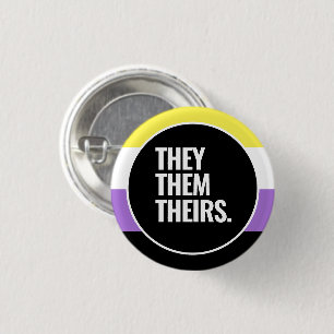 Nonbinary Pride 3 Cm Round Badge