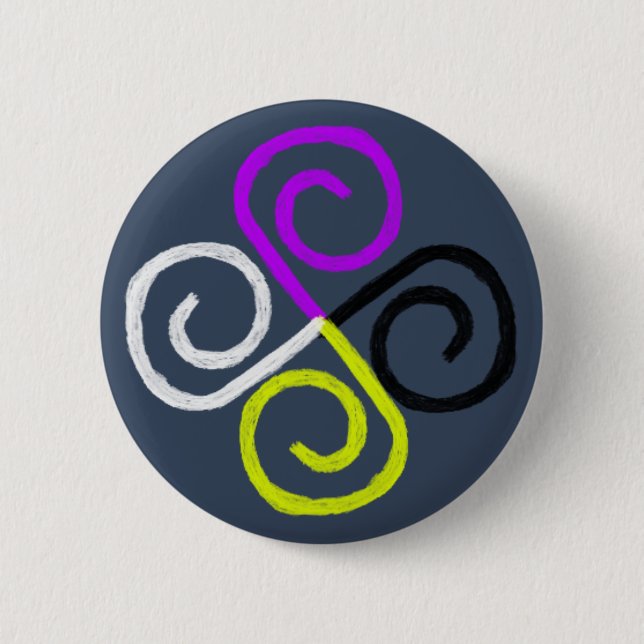 Nonbinary Pride 6 Cm Round Badge (Front)