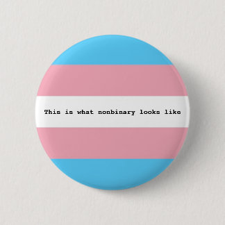 Nonbinary pride 6 cm round badge