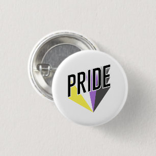 Nonbinary Pride Burst 3 Cm Round Badge