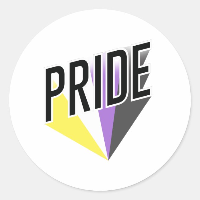 Nonbinary Pride Burst Classic Round Sticker (Front)