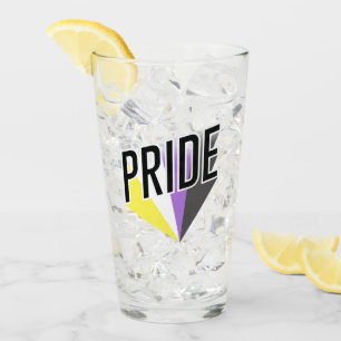 Nonbinary Pride Burst Glass
