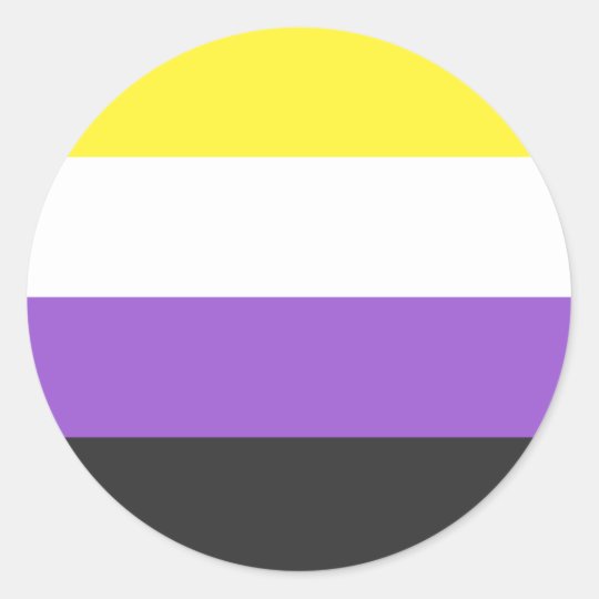 Nonbinary Pride Circle Sticker | Zazzle.com.au
