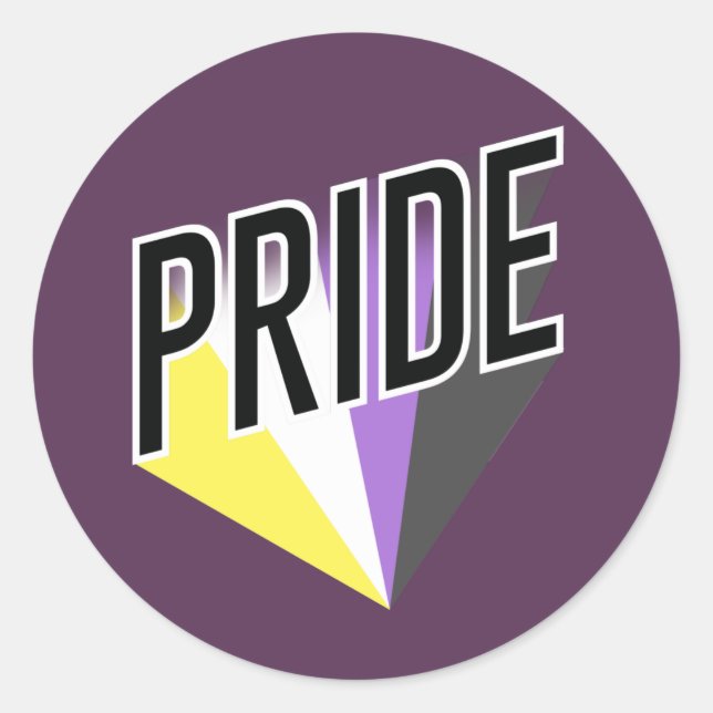 Nonbinary Pride  Classic Round Sticker (Front)