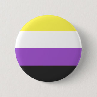 Nonbinary Pride Flag 6 Cm Round Badge