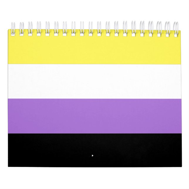 Nonbinary Pride Flag Calendar (Cover)