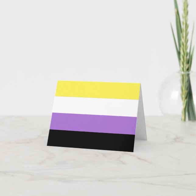 Nonbinary Pride Flag Card (Front)