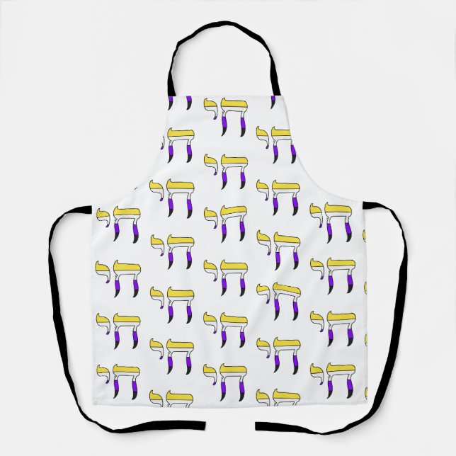 Nonbinary Pride Flag Chai Apron (Front)