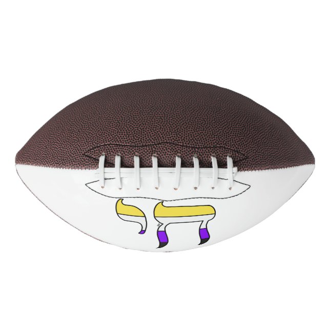 Nonbinary Pride Flag Chai Football (Front)