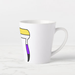 Nonbinary Pride Flag Chai Latte Mug