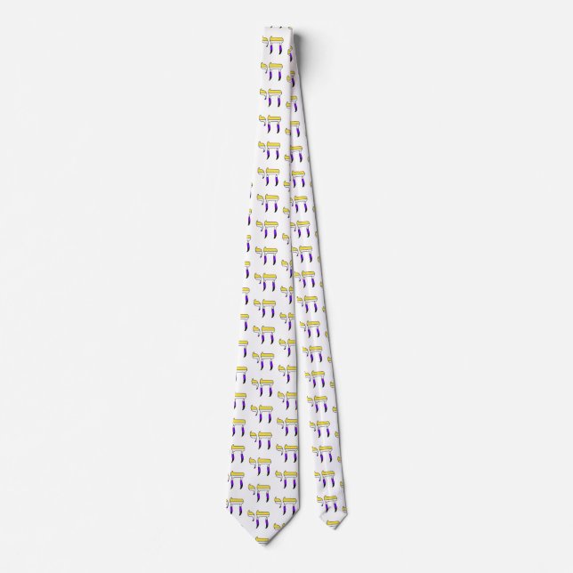 Nonbinary Pride Flag Chai Tie (Front)