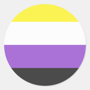 Nonbinary Pride Flag Classic Round Sticker