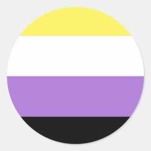 Nonbinary Pride Flag Classic Round Sticker