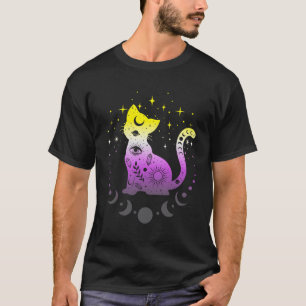 Nonbinary Pride Flag Colours Non-Binary Astronomy  T-Shirt