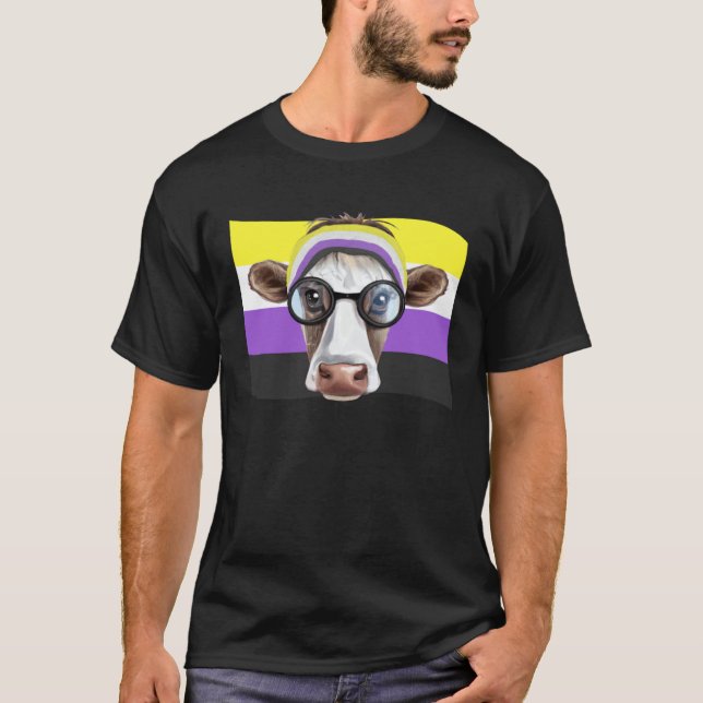 Nonbinary Pride Flag Colours & Non Binary Flag for T-Shirt (Front)