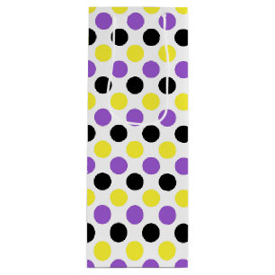Nonbinary Pride Flag Colours Polkadots Wine Gift Bag
