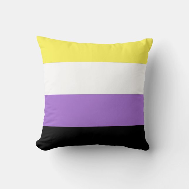 Nonbinary Pride Flag Cushion (Front)