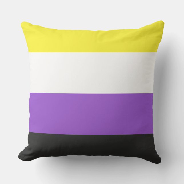 Nonbinary Pride Flag Cushion (Front)
