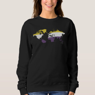 Nonbinary Pride Flag Global Love Sweatshirt