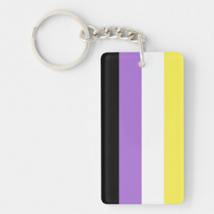 Nonbinary Pride Flag Key Ring