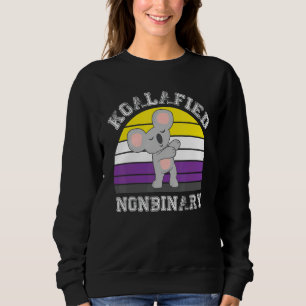 Nonbinary Pride Flag Koalafied Non Binary Koala Lg Sweatshirt