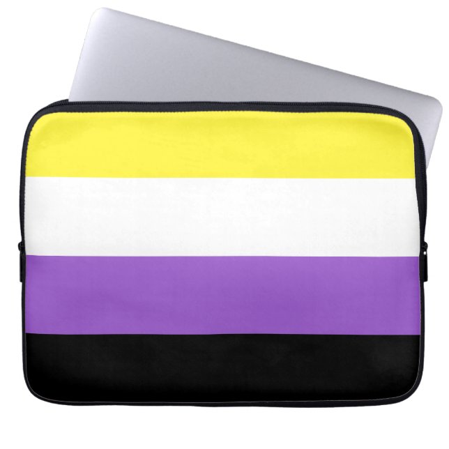 Nonbinary Pride Flag Laptop Sleeve (Front)