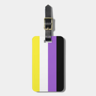 Nonbinary Pride Flag Luggage Tag