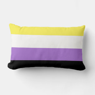 Nonbinary Pride Flag Lumbar Cushion