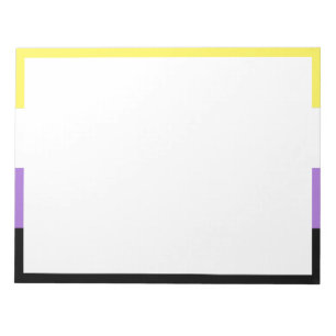 Nonbinary Pride Flag Notepad