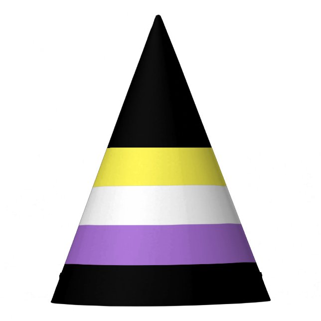 Nonbinary Pride Flag Party Hat (Front)