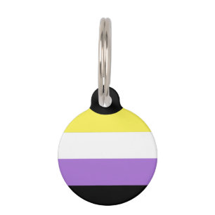 Nonbinary Pride Flag Pet Tag