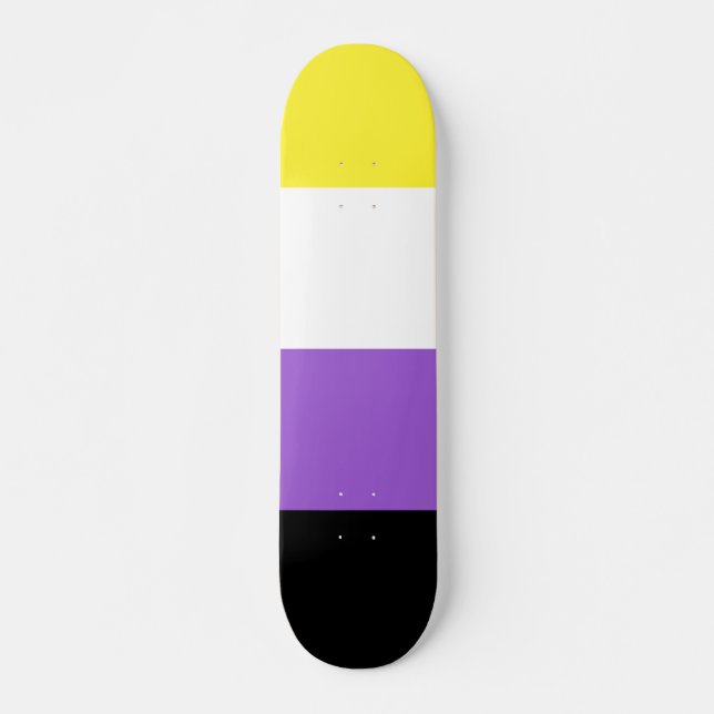 Nonbinary Pride Flag Skateboard (Front)