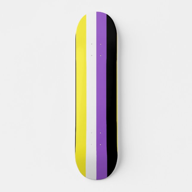 Nonbinary Pride Flag Skateboard (Front)