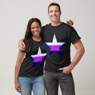 Nonbinary Pride Flag Star T-Shirt