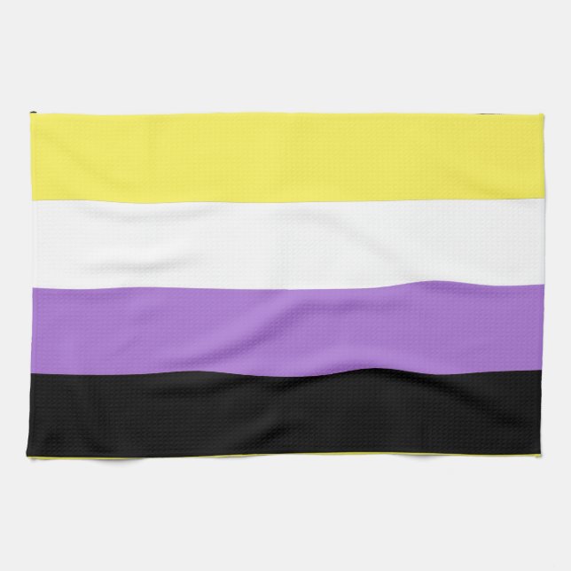 Nonbinary Pride Flag Tea Towel (Horizontal)