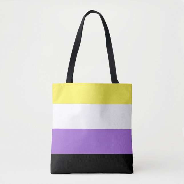 Nonbinary Pride Flag Tote Bag (Front)