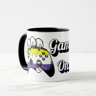 Nonbinary Pride Game On Tiger Paw Controller Mug