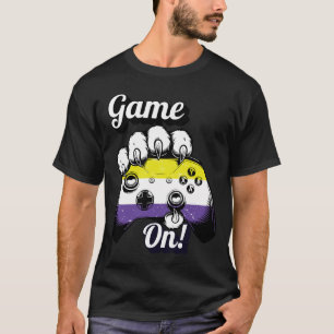 Nonbinary Pride Game On Tiger Paw Controller Shirt